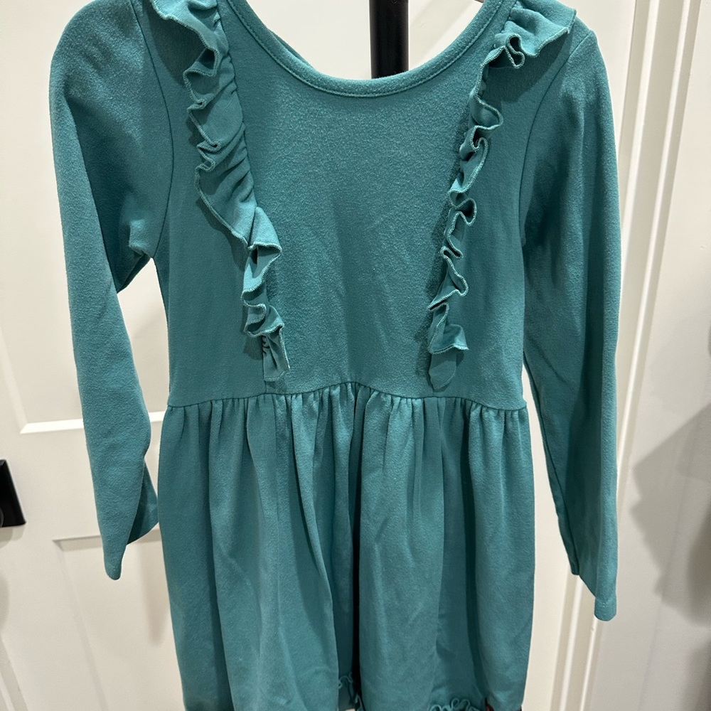 Teal Ruffle Kids Dress